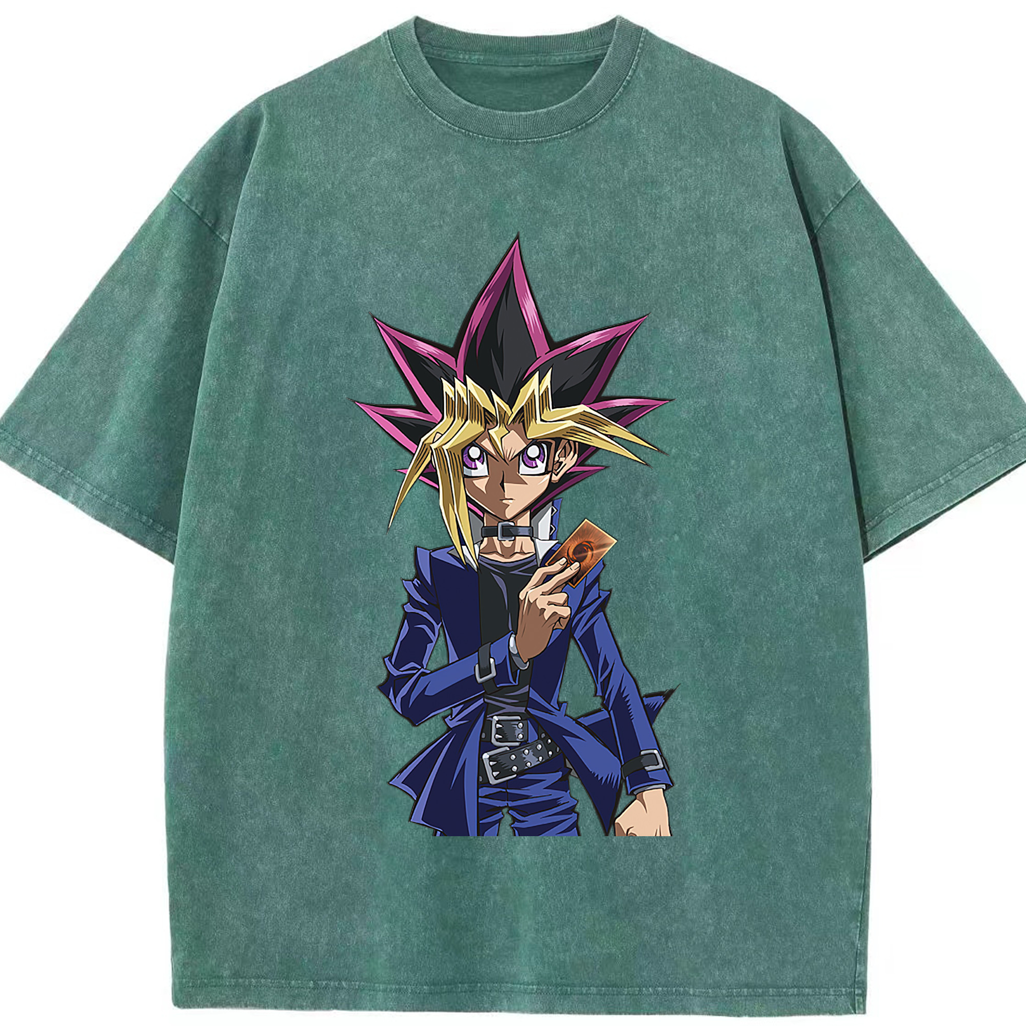（画像用） 遊☆戯☆王 Yu-Gi-Oh! 綿100% ヴィンテージ風 半袖Tシャツ（フロントプリント）